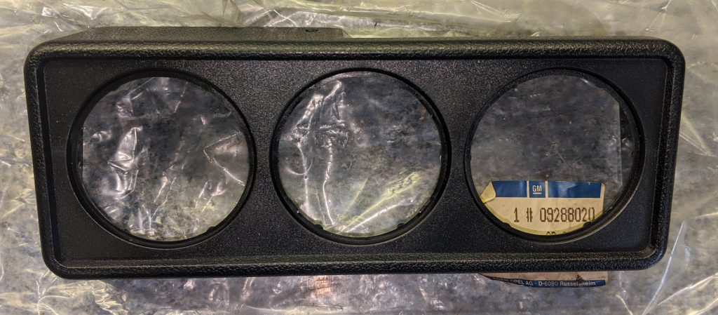 New Old Stock Opel Kadett GTE Gauge Pod 09288020
