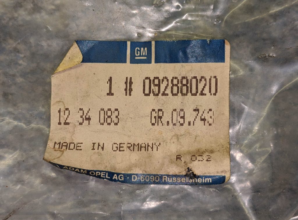 New Old Stock Opel Kadett GTE Gauge Pod 09288020